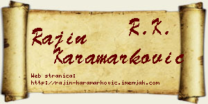 Rajin Karamarković vizit kartica